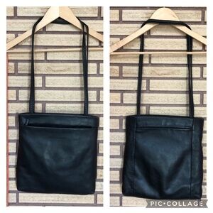 Black Leather Derek Alexander Handbag - Black Leather Shoulder Top Handle Bag